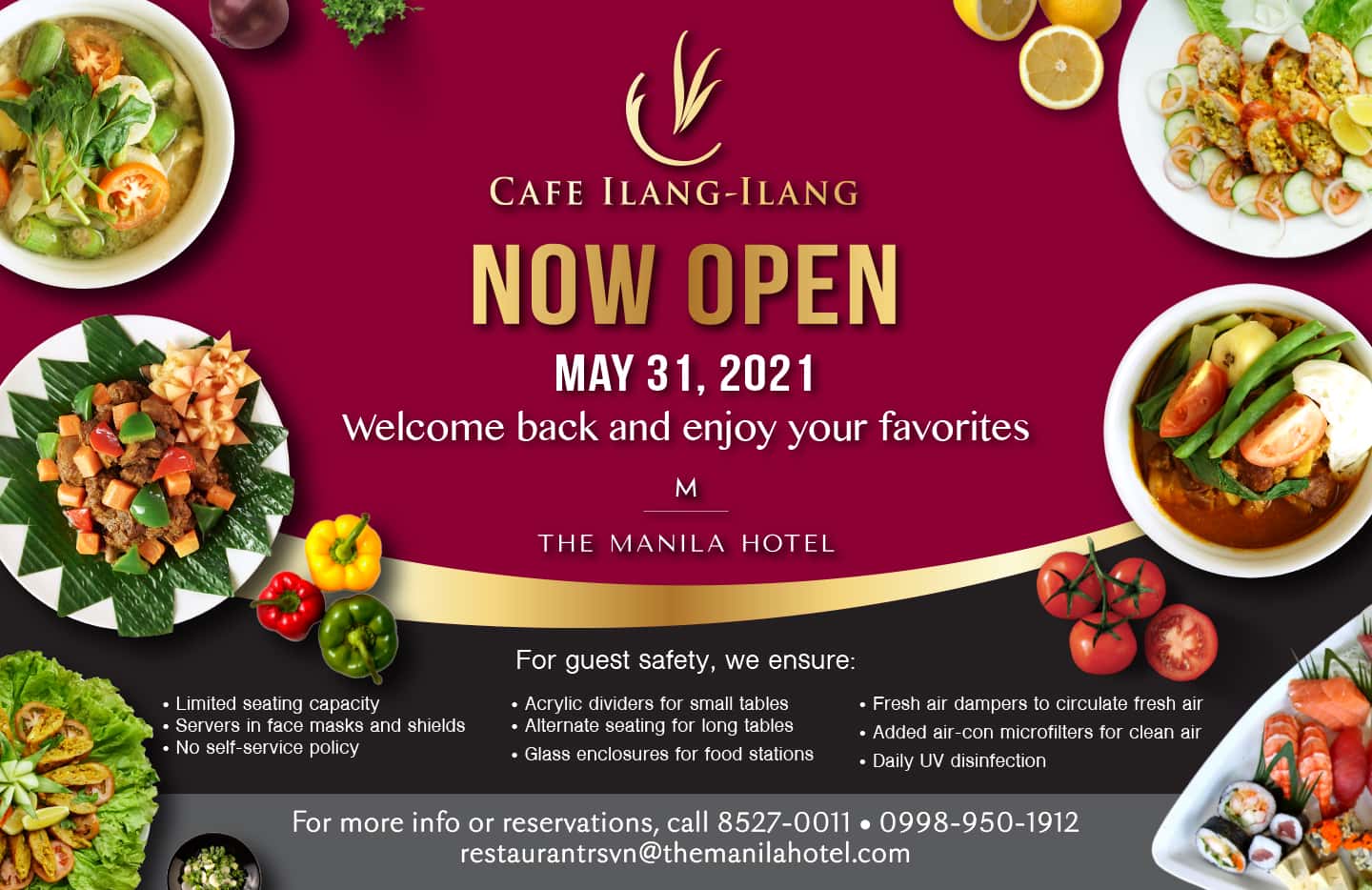 The Manila Hotel’s Café IlangIlang opens doors to diners The Manila